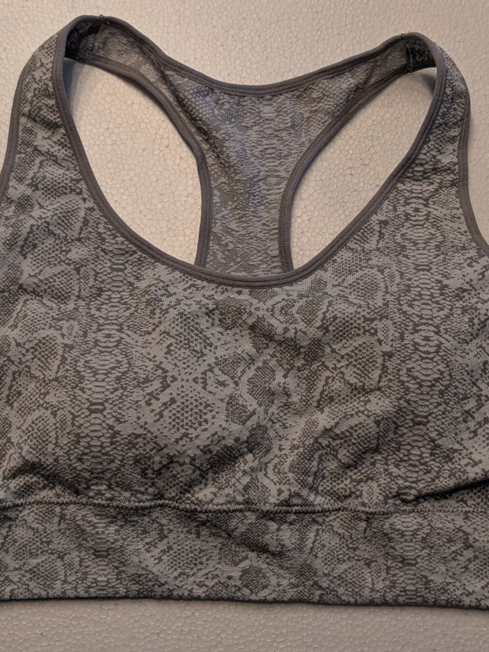 Rebock Grey Snake Sports Bra - Sz XL